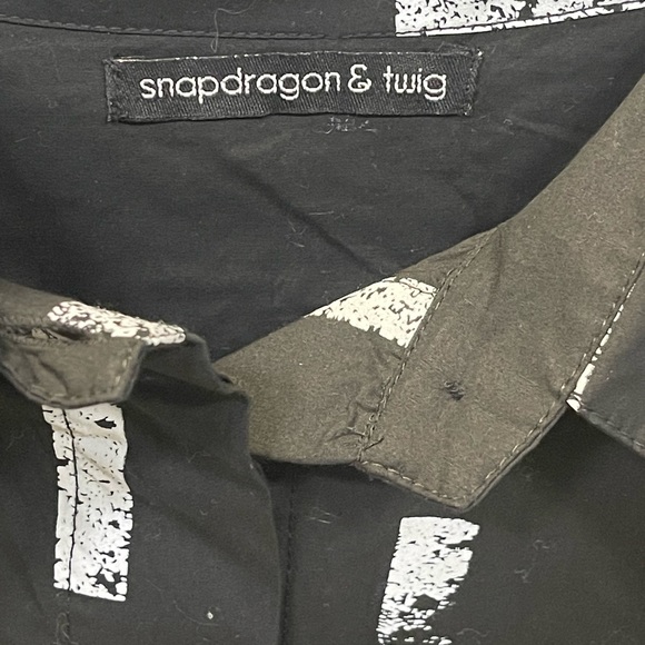 SNAPDRAGON&TWIG RONNIE TSHIRT TIE WAIST DRESS IN BLACK BAMBOO WOMENS SIZE LARGE - Picture 3 of 6